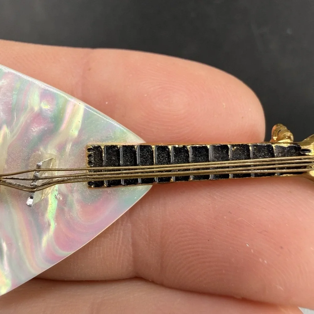 Vintage Mother‎ of Pearl Germany Guitar Balalaika String Instrument